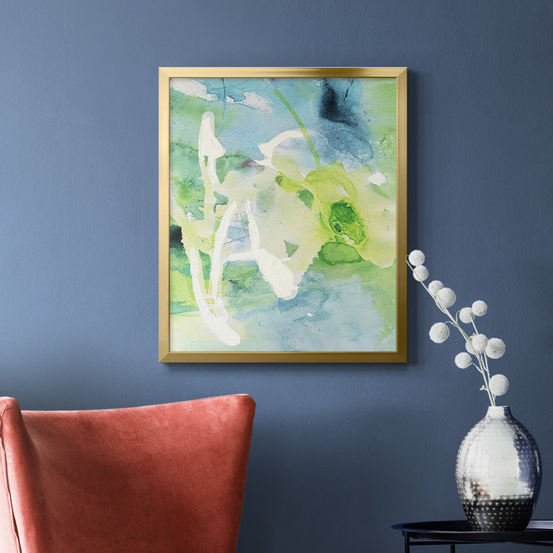 Toile encadrée de qualité supérieure «Rising Above III» - prête à être accrochée, Or, H 20 po x l 16 po