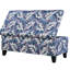 Élégant rangement floral, charnières à fermeture en douceur, multifonctionnel comme siège supplémentaire dans la chambre à coucher, compartiment caché pour les coussins et les jeux de société, bois massif, profondeur pratique de 38,22 po avec bureau idéal,-1033967423