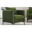 Chaise rembourrée en velours moderne - une chaise avec accoudoirs convenant au salon ou à la chambre à coucher avec coussins moelleux-1138137972
