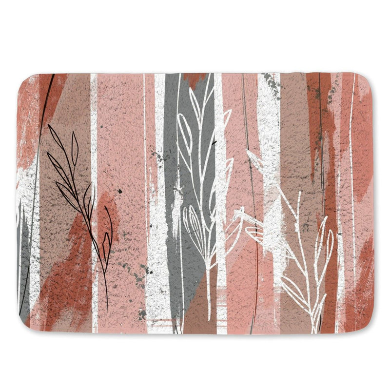 Wanjiru Microfiber / Microsuede Non-Slip Bath Mat, 21" W x 34" L