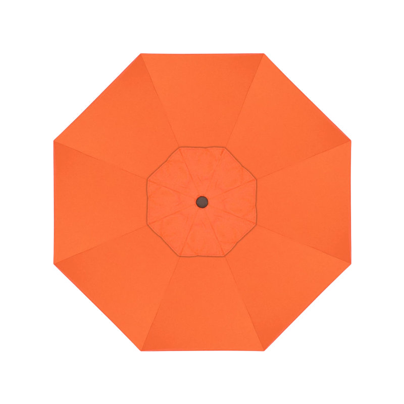 Parasol de marché Sunbrella® 9 pi Roverta, Toile Sunbrella® Melon, Noir