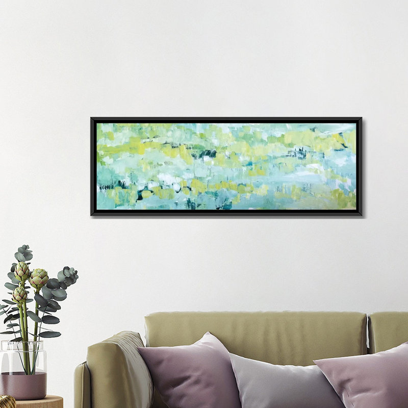 " Except In Spring " by Tamara Gonda, Black Framed, 12" H x 36" W x 1.5" D