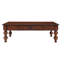 Table basse rectangulaire vintage, pieds en forme de gourde, tiroir de rangement, imperméable et facile à nettoyer, montage en 5 minutes, pieds en noyer pour usage domestique, surface chauffante, aucun outil requis.