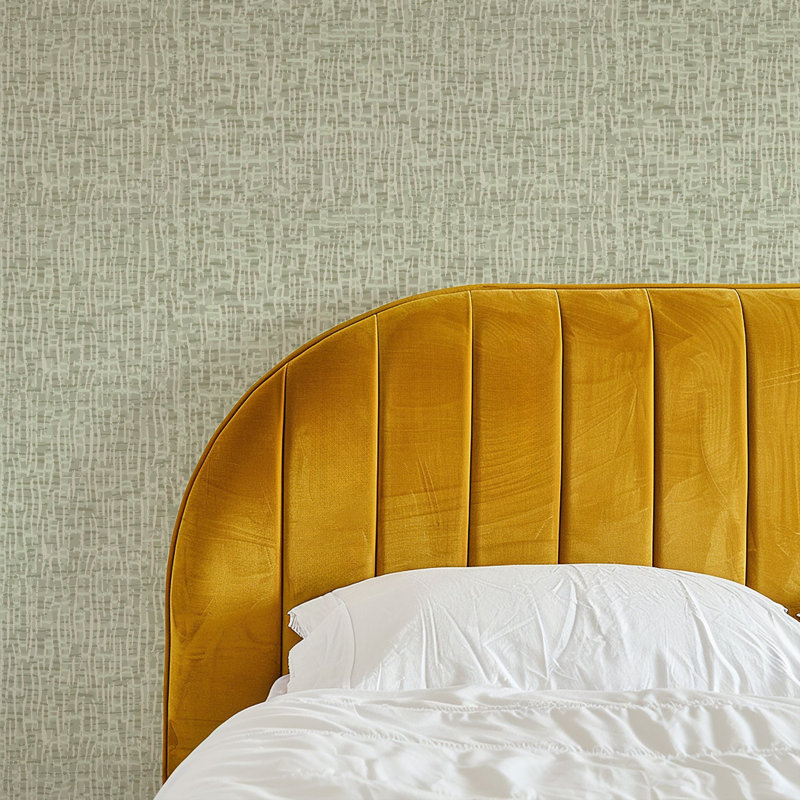 Papier peint Atomic Weave - vert pâle, Self-adhesive, Green