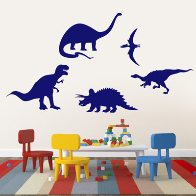 Ensemble de 5 décalcomanies murales dinosaures