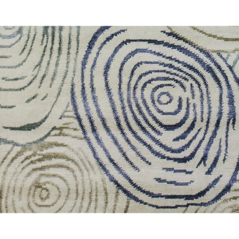 Handmade Wool Area Rug, Rectangle 6' x 9'