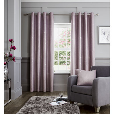 Glamour Weave Eyelet Room Darkening Curtains