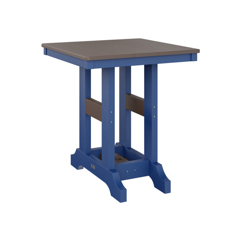 Garden Classic Outdoor Square Dining Table, Kiwi Green, Seafoam