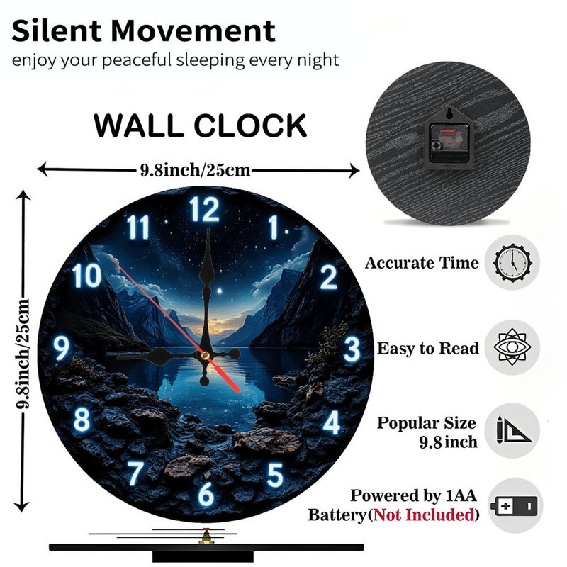 Horloge murale Mountain Lake