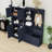 Storage Cabinet and Hall Tree Combination, with Hooks, Storage Cabinet, Open Shelves and Shoe Bench-433331375
