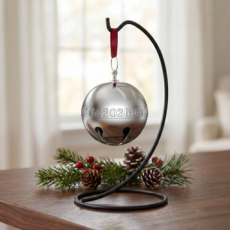 Ornement en forme de cloche en forme de cloche d'argent 2026 Wallace, 56e édition