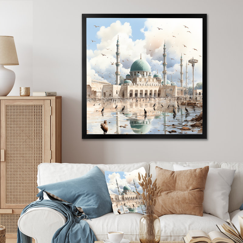 «Mosquée des propulseurs», art mural, Toile tendue, H 36 po x l 36 po x P 1,5 po