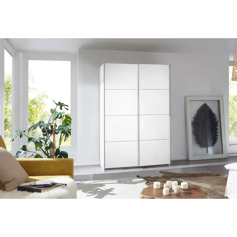 Caracas 3 Door Manufactured Wood Wardrobe, Premium, 210cm H x 136cm W x 62cm D, White