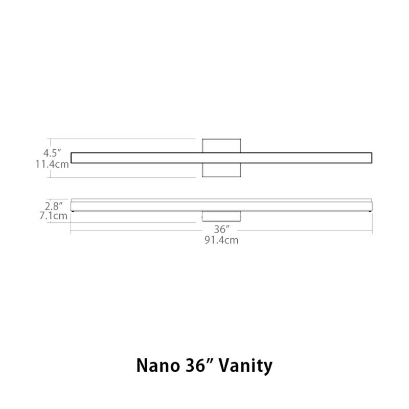 Nano Dimmable LED Vanity Light, Polished Chrome