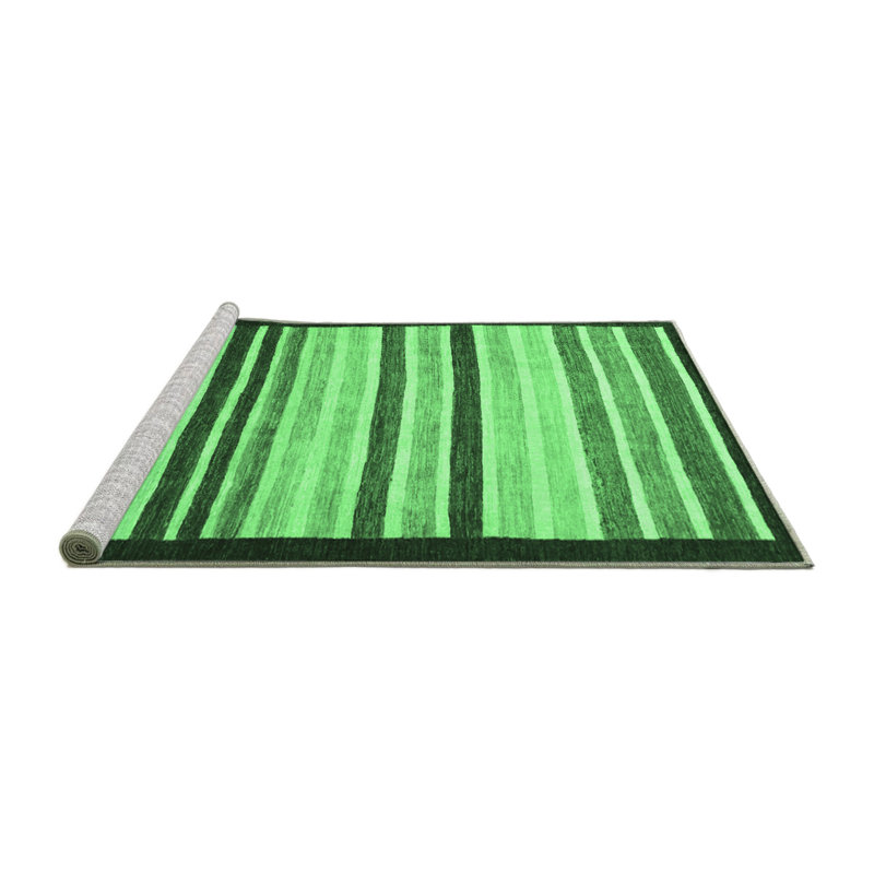 Ademir Washable Striped Indoor Rug, Square 7'