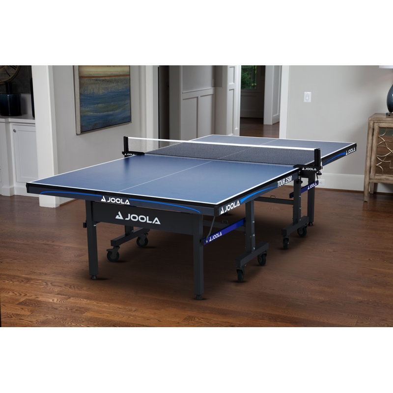JOOLA Tour 2500 Folding Blue MDF Table Tennis Table with Net