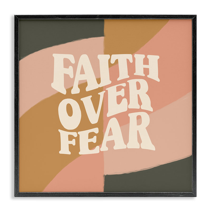 « Faith Over Fear » : giclée sur toile dans un cadre noir, une œuvre d'Amylee Weeks, Giclée encadrée noir minuit