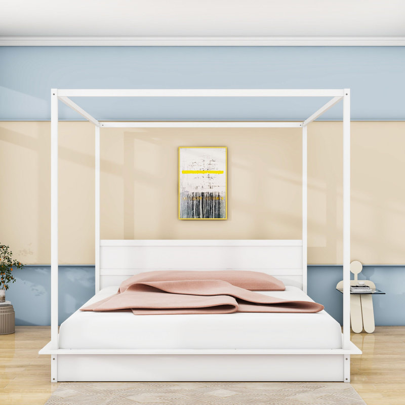 Sarahjo Wood Canopy Platform Bed With Headboard, King