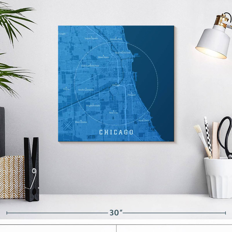 Aliaz Blue Chicago Map