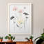 «Blush & Black Wildflowers I», toile encadrée de qualité supérieure - prête à être accrochée-1719454163-1719454166