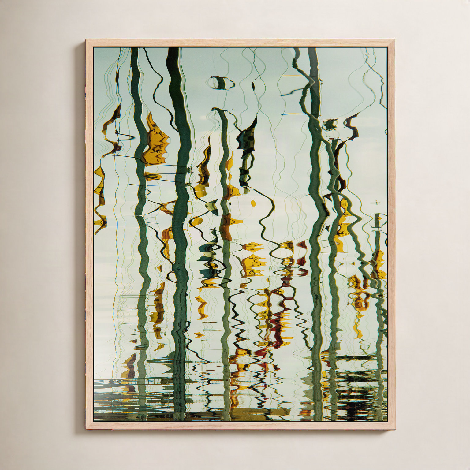 Wired Print by Geoffrey Baris, Light Brown Framed, 24" H x 18" W x 2" D