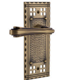 Craftsman Plate Privacy (Bed & Bath) with Fleur Lever