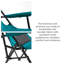 Chaise pliante robuste à haut dossier avec porte-gobelet rouge-28294891