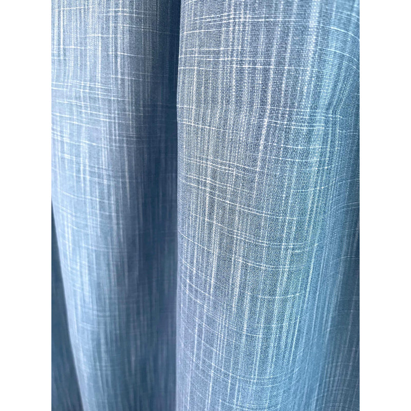 Paire de rideaux en coton bleu, L 50 po x L 72 po
