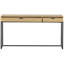 Silas Solid Wood Top Metal Base Writing Desk
