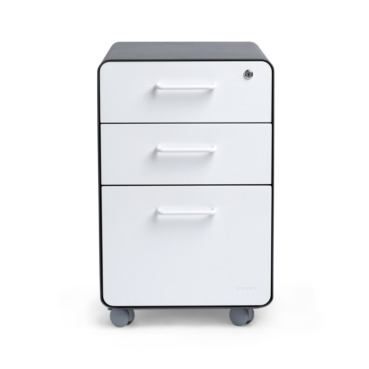 Stow 15.75'' Wide 3 -Drawer Mobile Steel File Cabinet