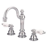 High Arc Torch Widespread Bathroom Faucet with Drain Assembly