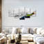 Ensemble de 5 pièces «Wine And Alco Wine By The Beach On Canvas»-92860857