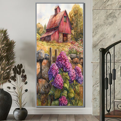 Ingetrud hortensias dans la lavande couleur grange III - hortensia art mural