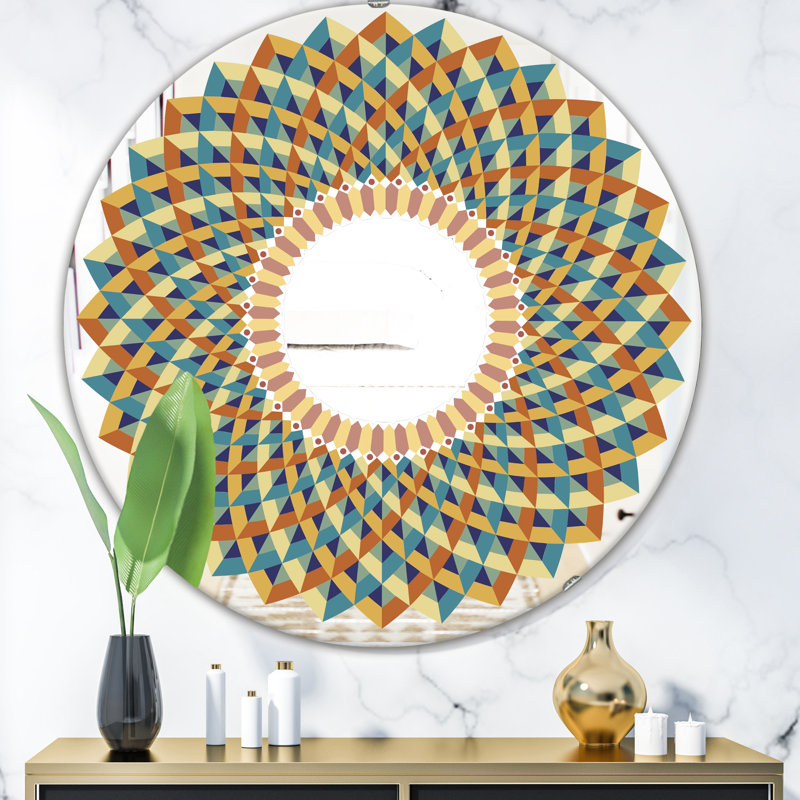 Miroir d'appoint Mid-Century Mosaic Spectrum, H 23,6 po x l 23,6 po