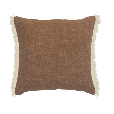 Asadbek Square Vintage Look Worn/Fade Cotton Throw Pillow