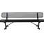 Banc d'extérieur en acier de 2,4 m (8 pi) - Robuste et noir, idéal pour terrasse et jardin stable.