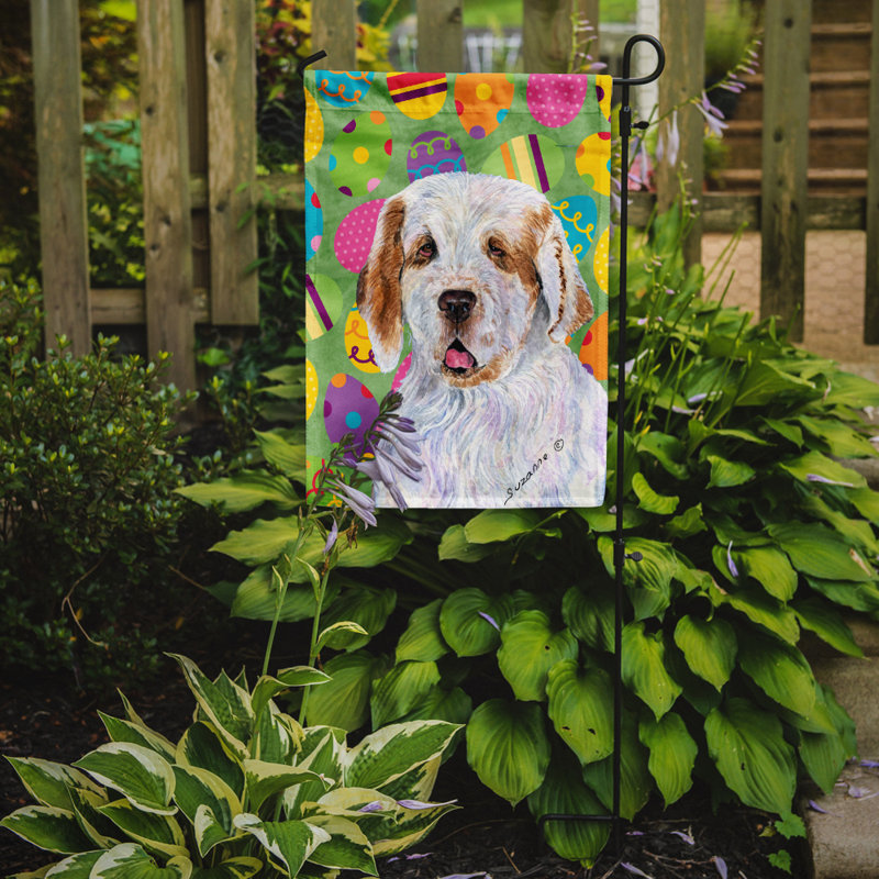 Drapeau de jardin Atara, Épagneul clumber