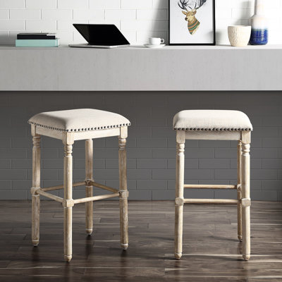 Of 2 Wood Tan Stool For Bar - Airy And Fashionable Chairs Stylish Design