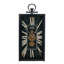 Decorative Black and Gold Roman Numeral Table Clock, Home Decor Gear Clock, 21" x 10"