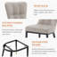 Chaise d'appoint en similicuir 18,9 po H