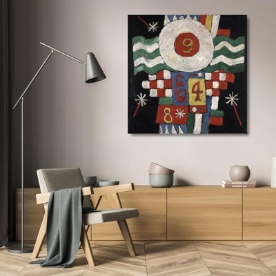 "Collection of Numbers, Designs and Letters Seen by Me at the Beginning of the War in Berlin-Military In Nature" by  Marsden Hartley - Gallery Wrap Canvas Wall Art