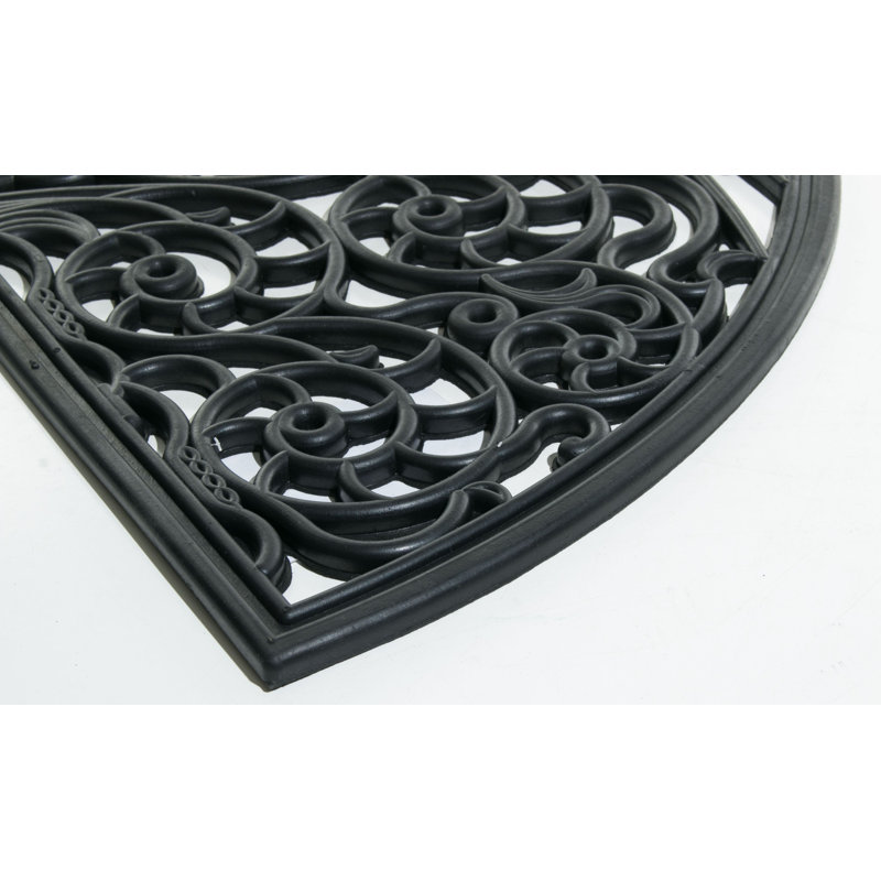 Needville Trellis Outdoor Doormat, Semi-Circle 1'6" x 2'6"