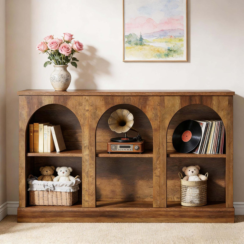 Rustic End Table,Practical Entryway Table,Console Table, Rustic Brown