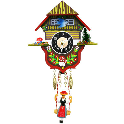 Horloge murale en bois à pile