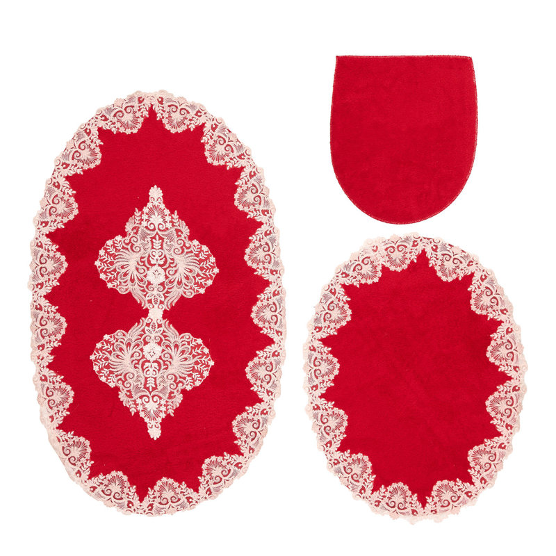 Non-Slip Bath Rug and Toilet seat Cover