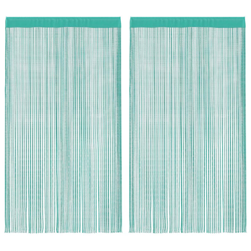 Back Bay Sheer Curtain Pair, 254cm Width x 635cm Drop, Turquoise