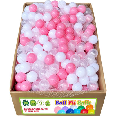 Balles de jeu en plastique souple de 2,2 po, 1000 points, sans phtalate et sans BPA, boules colorées pour tout-petits de 1 à 3 ans, enfants, bébés et animaux de compagnie