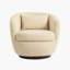 Fauteuil demi-tonneau pivotant de 30,3 po Dollinda-1023194924