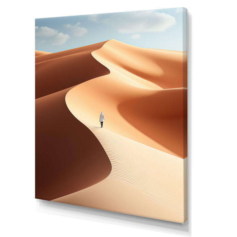 " Egypt Desert Mirage I ", Wrapped Canvas, 32" H x 16" W x 1" D