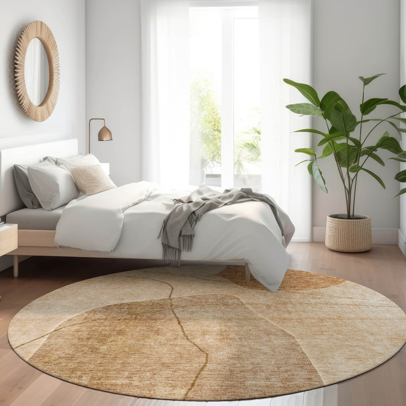 Melania Abstract Indoor / Outdoor Rug, Round 8'